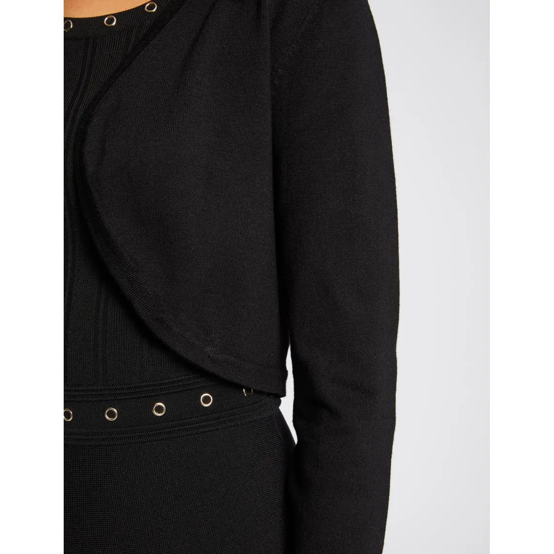 Gilet court manches 3/4 noir | 3 Suisses