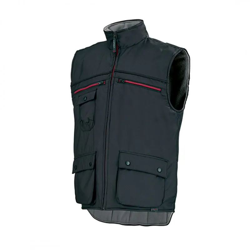 Gilet de Travail Homme Sans Manches Noir - ADOLPHE LAFONT