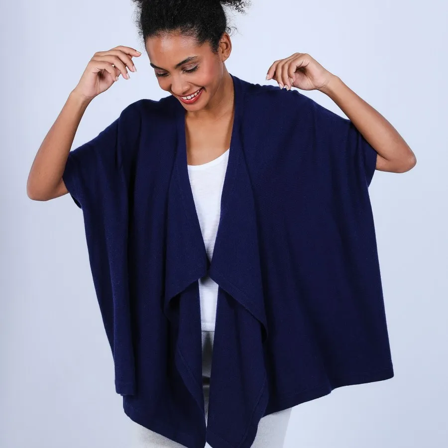 Gilet kimono sans manches 100% Cachemire - Oumi