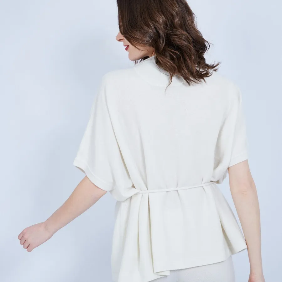 Gilet kimono sans manches 100% Cachemire - Oumi