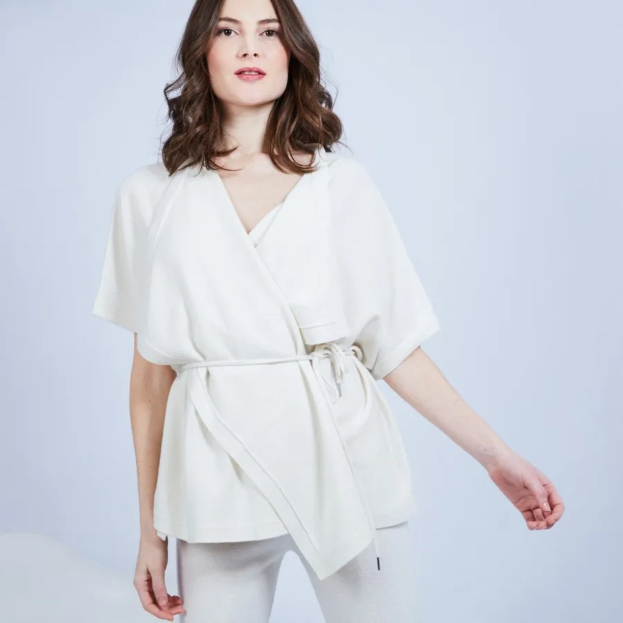 Gilet kimono sans manches 100% Cachemire - Oumi