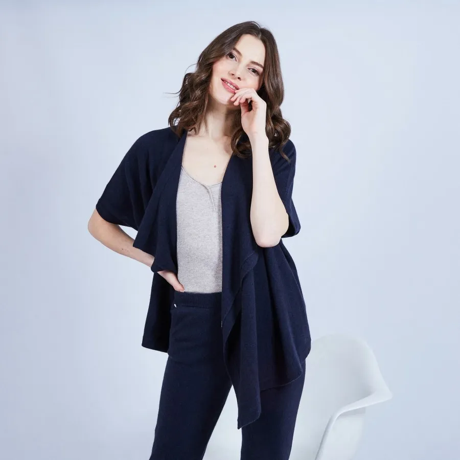 Gilet kimono sans manches 100% Cachemire - Oumi