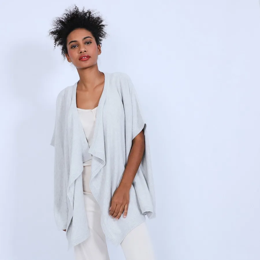 Gilet kimono sans manches 100% Cachemire - Oumi