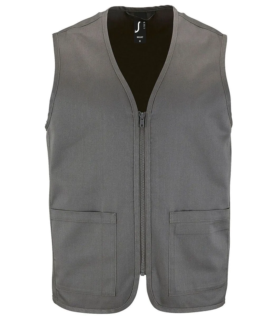 Gilet reporter léger sans manches - 02110 - gris anthracite 