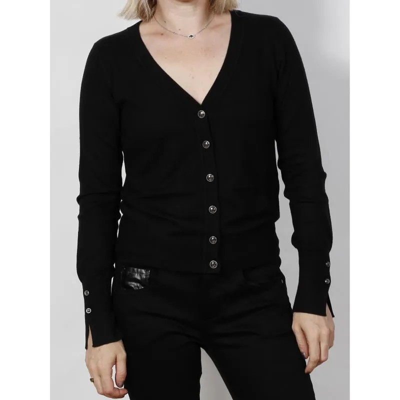 Gilet sans fermeture louis noir femme - Morgan | wimod