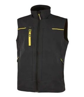 Gilet sans manches - Homme - UPPE181 - noir carbon et jaune