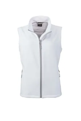 Gilet sans manches micropolaire softshell - JN1127 - blanc - Femme 