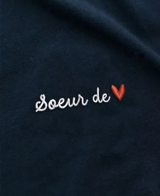 Hoodie femme Soeur de coeur (brodé)