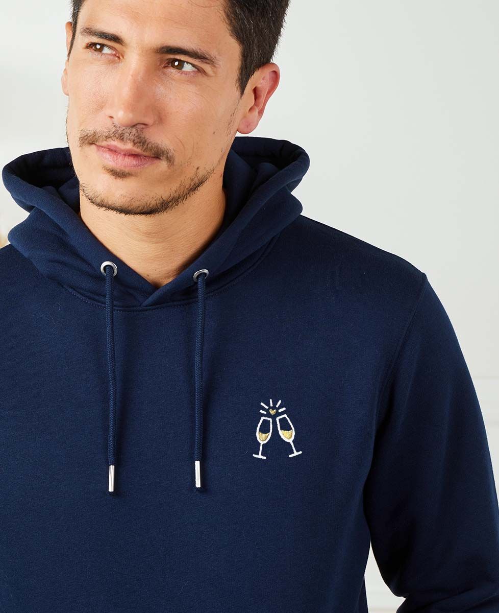 Hoodie homme Tchin Tchin champagne (brodé)