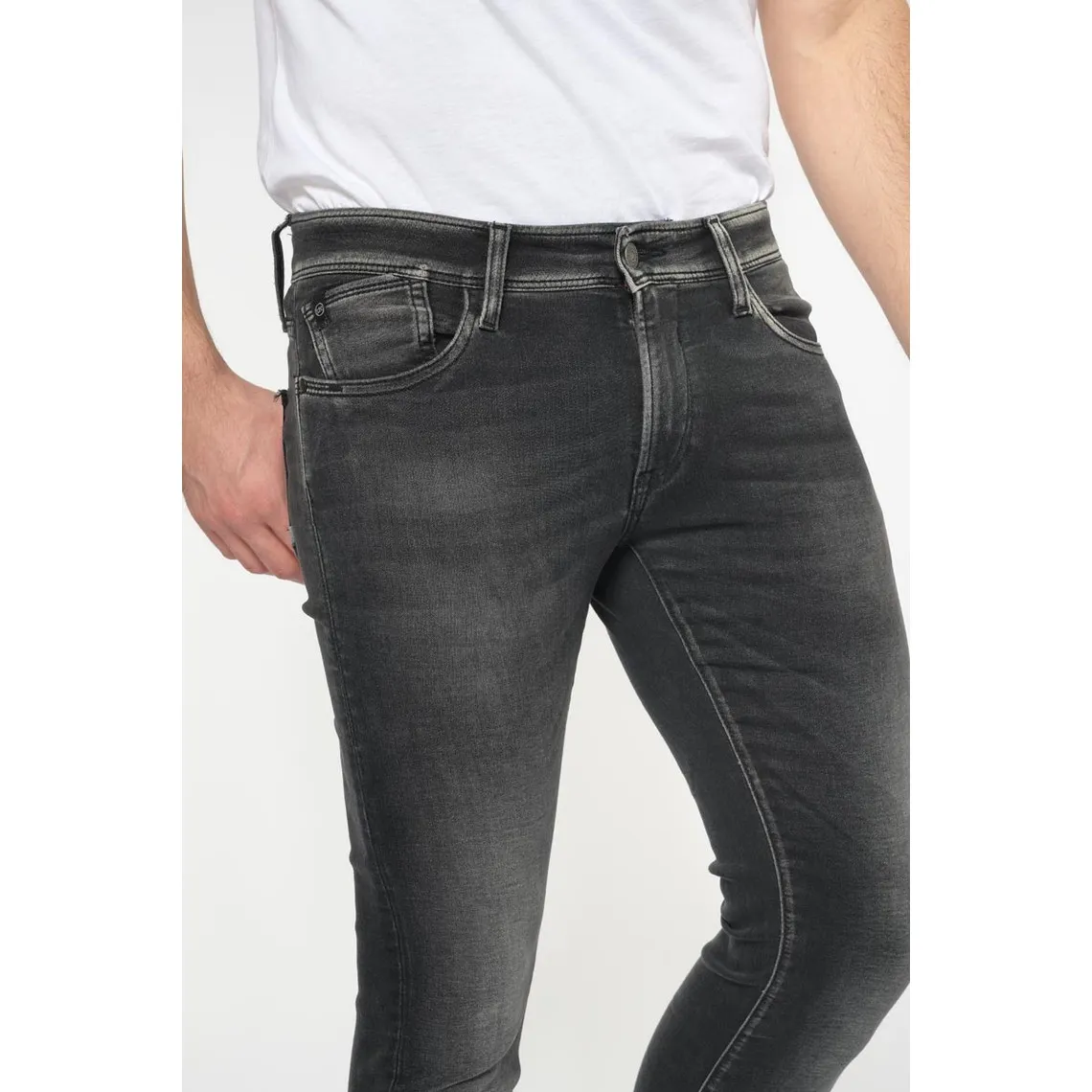 Jeans ajusté BLUE JOGG 700/11, longueur 34 noir en coton Ray | 3 Suisses