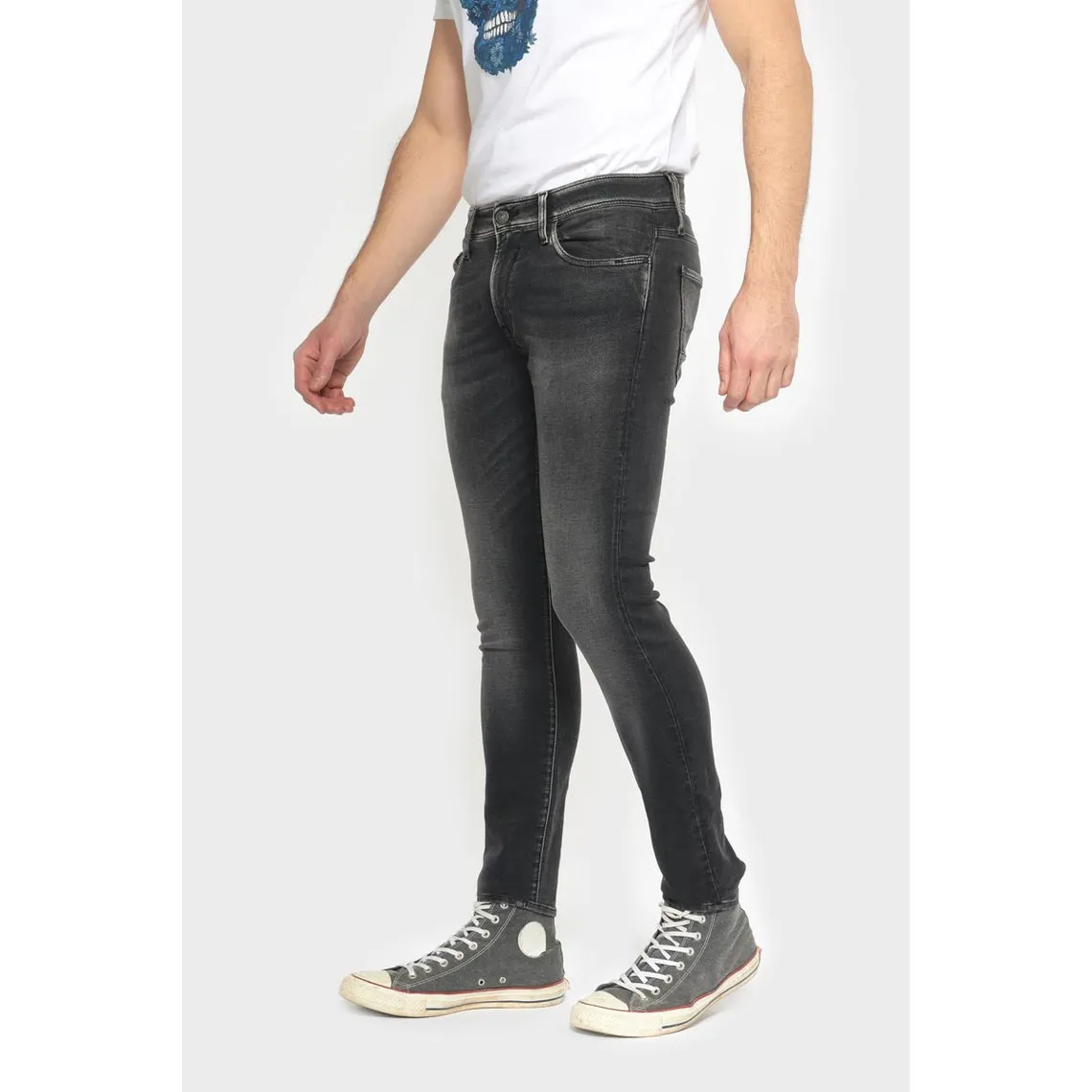 Jeans ajusté BLUE JOGG 700/11, longueur 34 noir en coton Ray | 3 Suisses