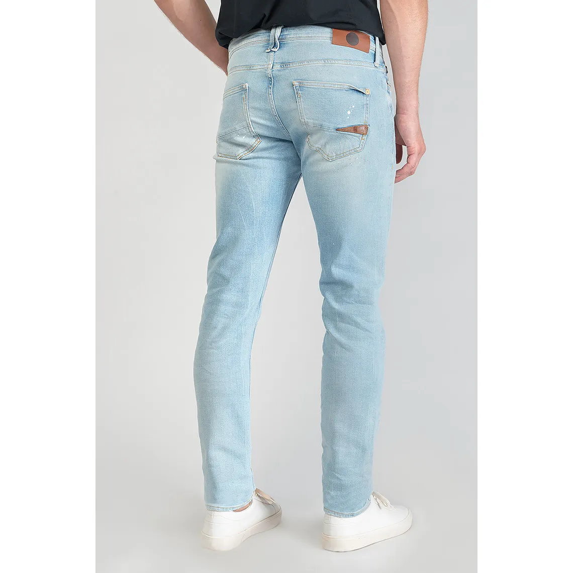 Jeans ajusté stretch 700/11, longueur 34 bleu en coton Noe | 3 Suisses