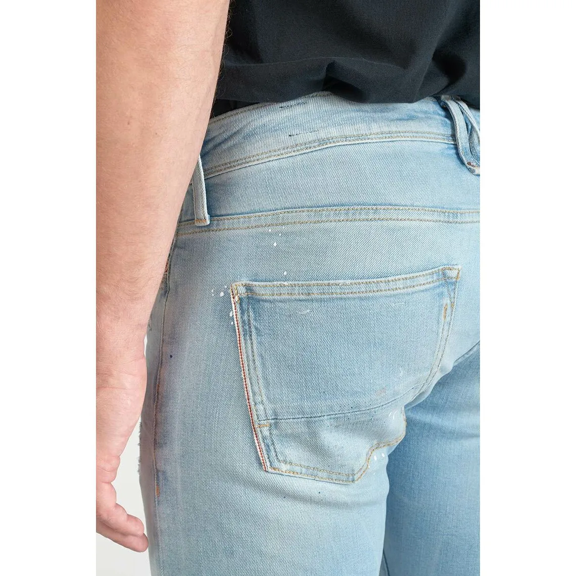 Jeans ajusté stretch 700/11, longueur 34 bleu en coton Noe | 3 Suisses