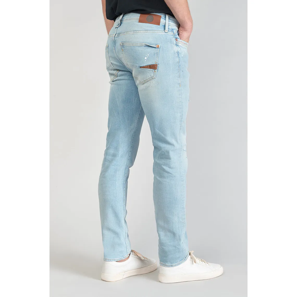 Jeans ajusté stretch 700/11, longueur 34 bleu en coton Noe | 3 Suisses