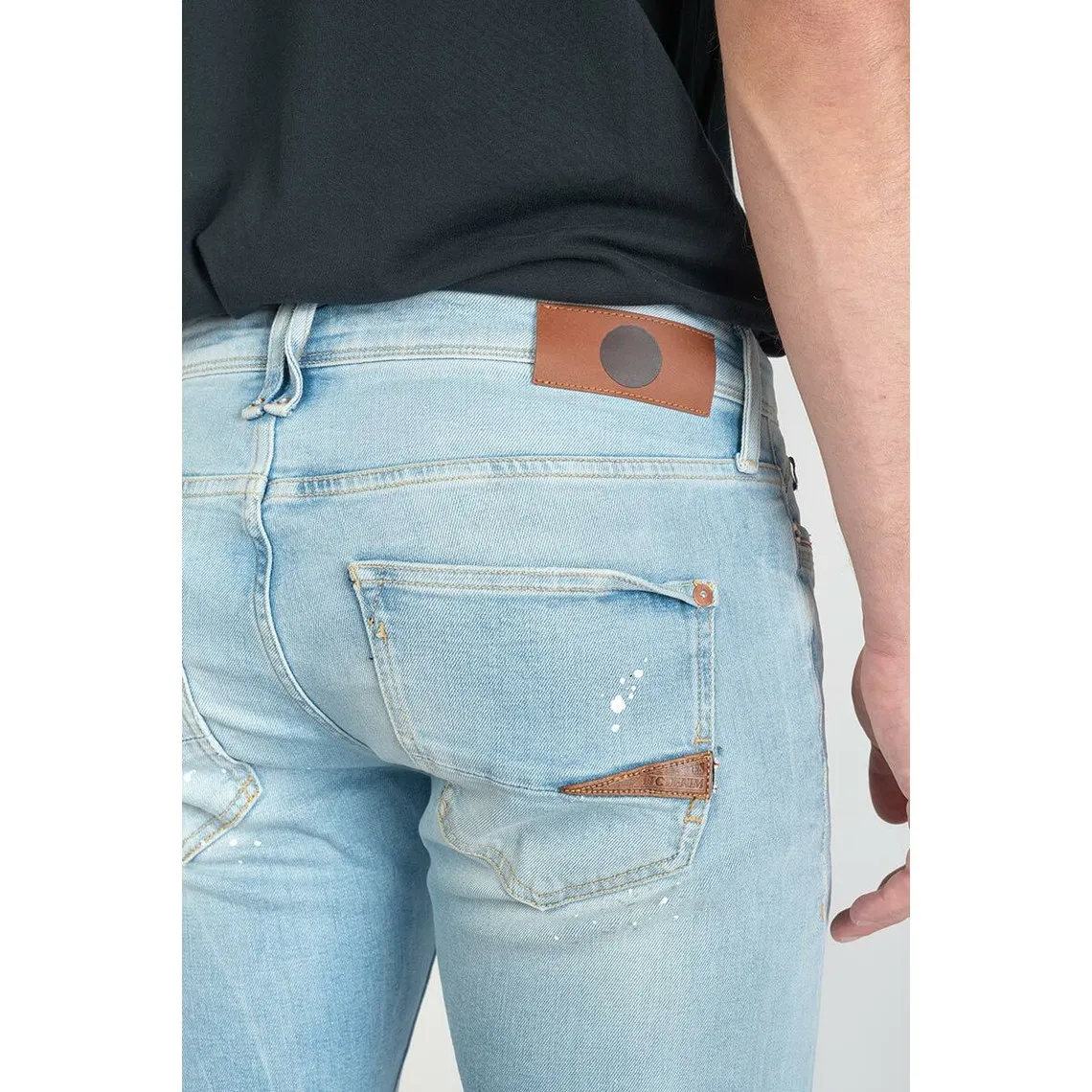 Jeans ajusté stretch 700/11, longueur 34 bleu en coton Noe | 3 Suisses