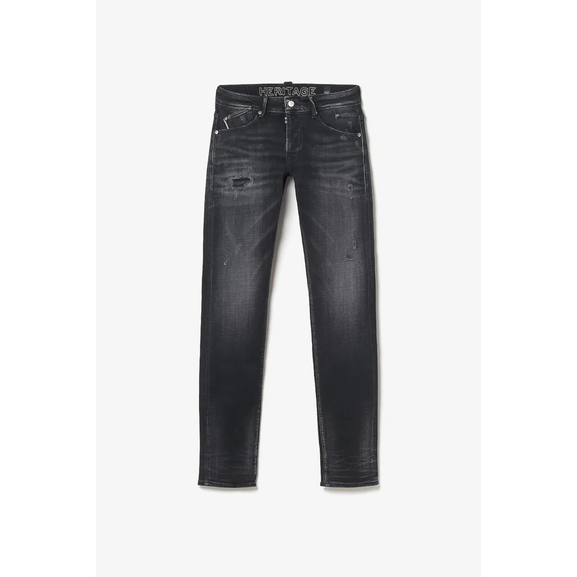 Jeans ajusté stretch 700/11, longueur 34 noir en coton Jose | 3 Suisses