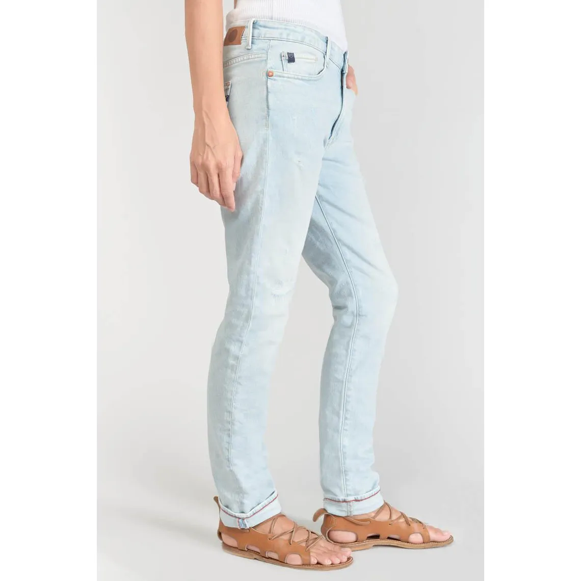 Jeans boyfit 200/43, 7/8ème bleu en coton Pia | 3 Suisses