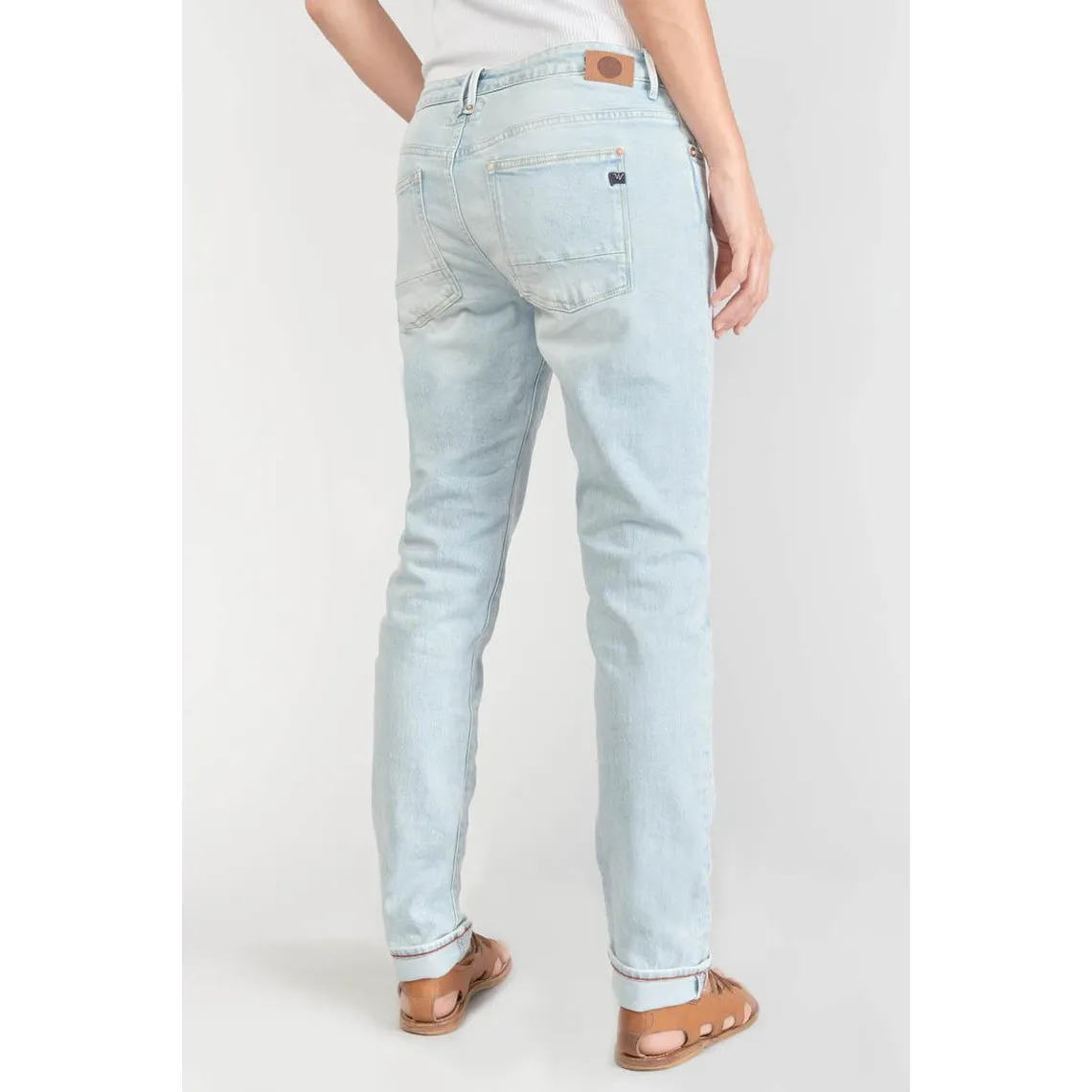 Jeans boyfit 200/43, 7/8ème bleu en coton Pia | 3 Suisses