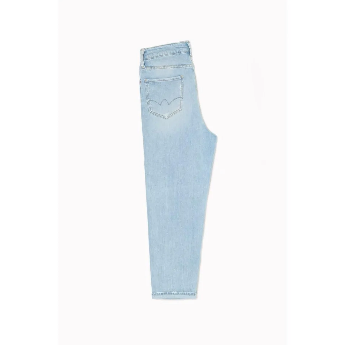 Jeans boyfit cosy, 7/8ème bleu en coton Elle | 3 Suisses