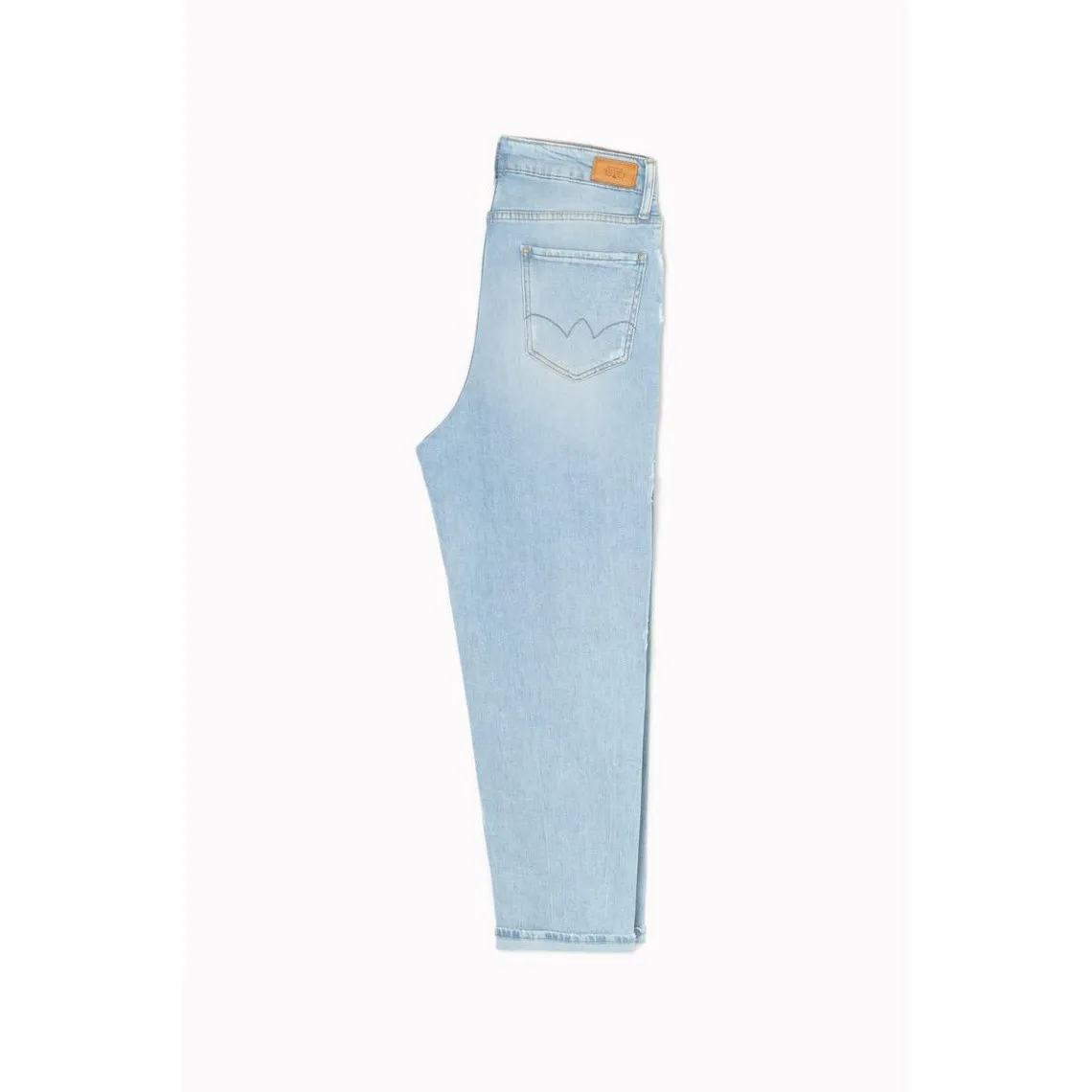 Jeans boyfit cosy, 7/8ème bleu en coton Elle | 3 Suisses