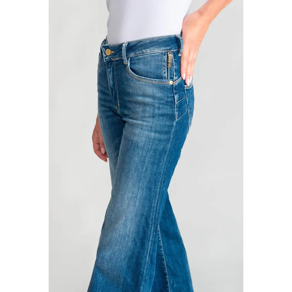 Jeans flare Barcy, très évasé PULP high flare, longueur 34 bleu | 3 Suisses