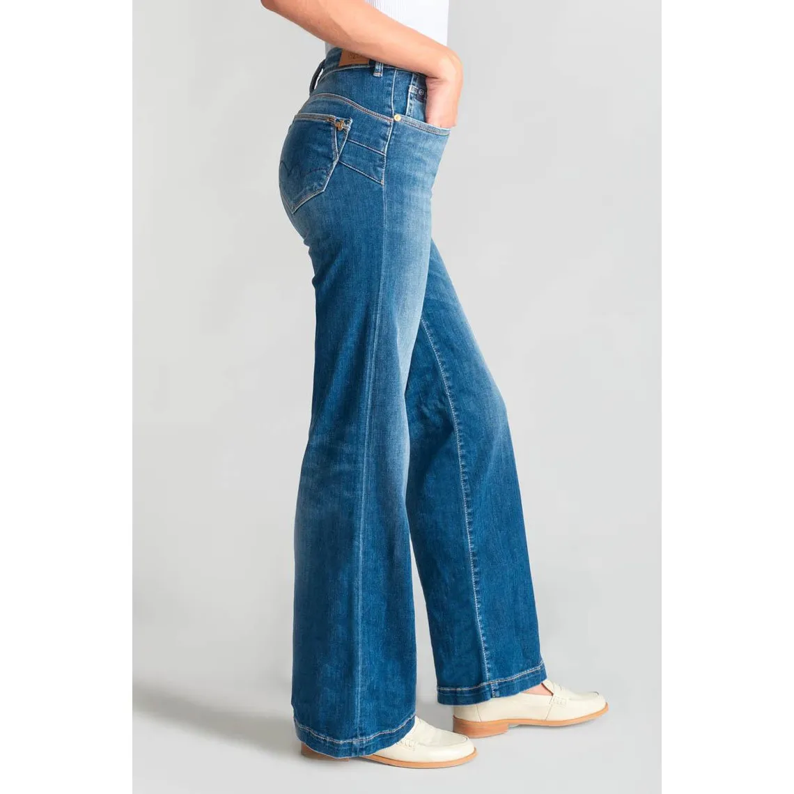 Jeans flare Barcy, très évasé PULP high flare, longueur 34 bleu | 3 Suisses