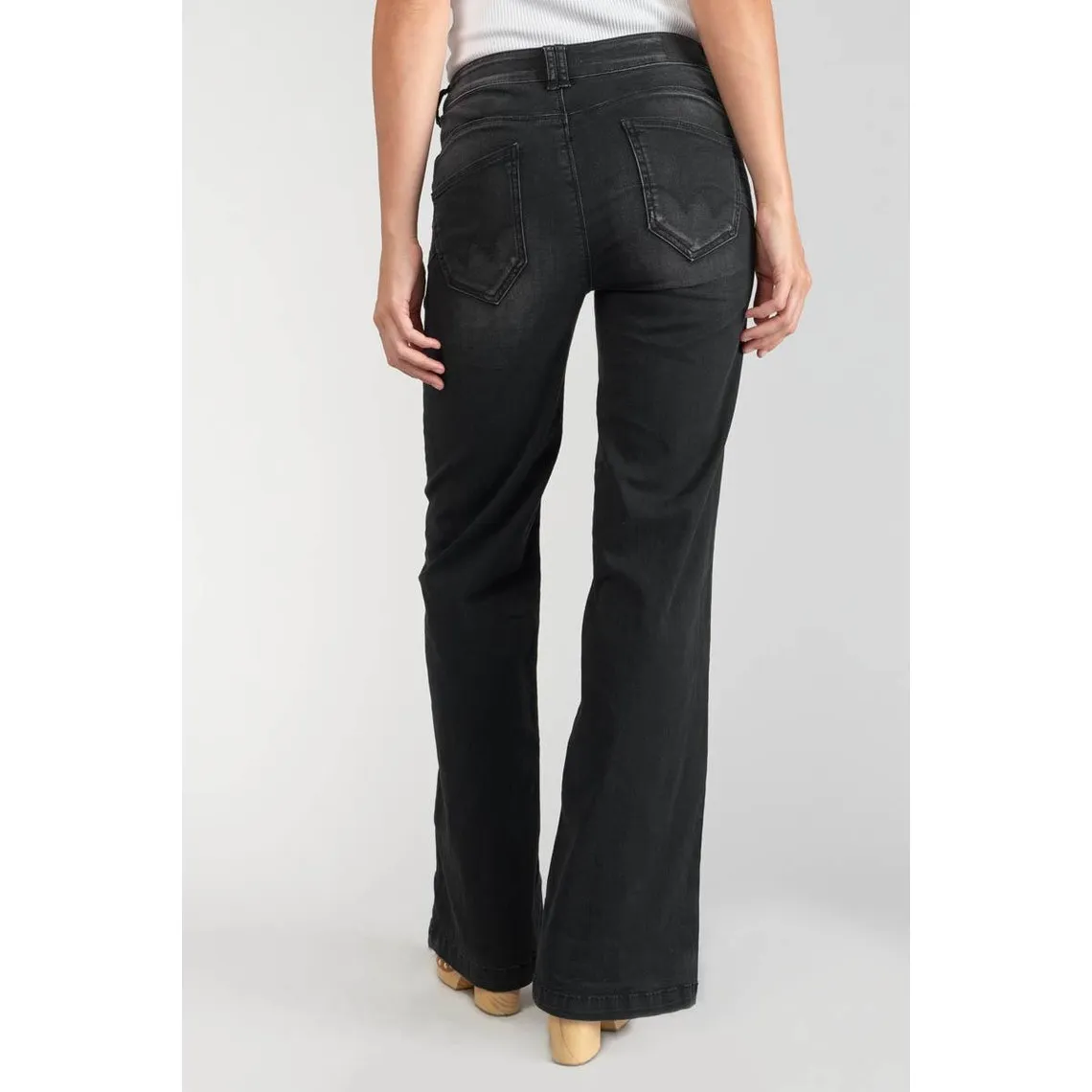 Jeans flare, très évasé PULP high flare, longueur 34 noir en coton Eden | 3 Suisses