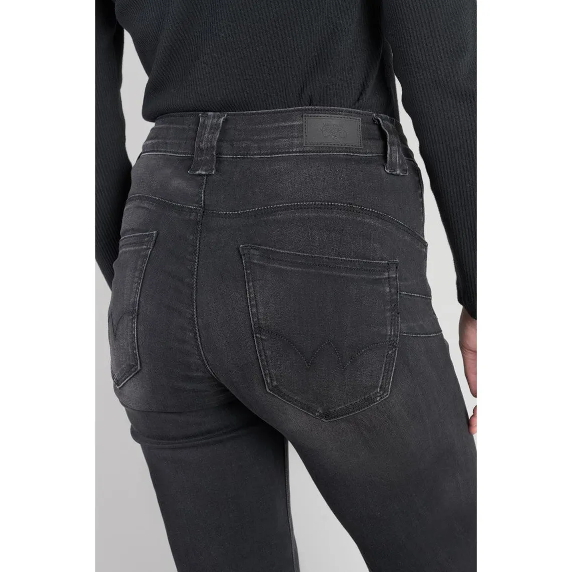 Jeans flare, très évasé PULP high flare, longueur 34 noir en coton Elise | 3 Suisses