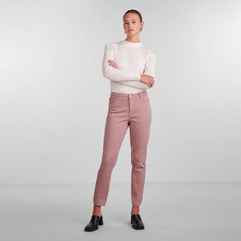 Jeans Mom rose poudré Femme PIECES à prix dégriffé ! | Degriffstock 