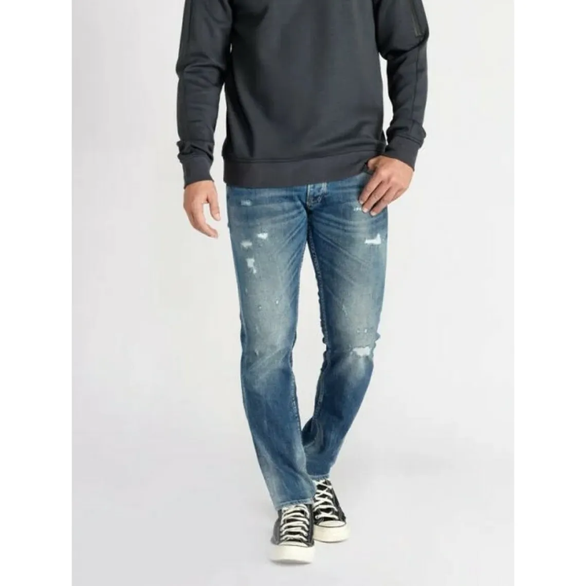 Jeans slim stretch 700/11, longueur 34 bleu en coton Zack | 3 Suisses