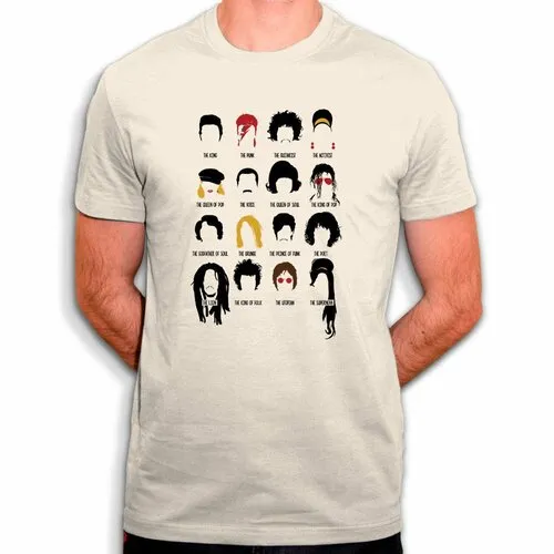 Les légendes de la musique - t-shirt en coton bio - les plus grands chanteurs