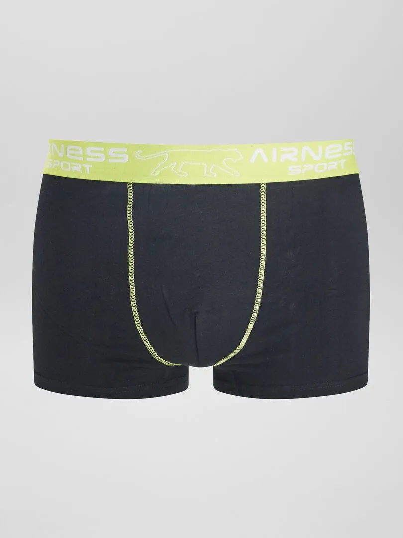 Lot de 3 boxers 'Airness' avec ceinture - Noir