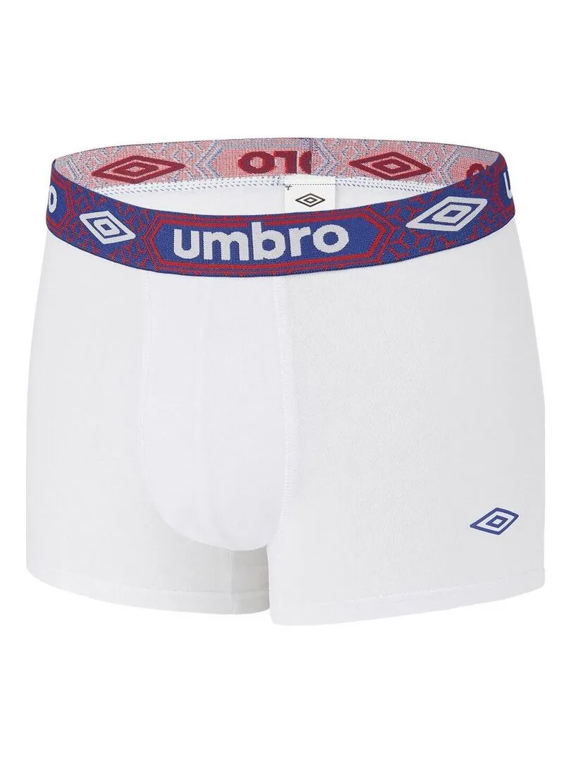 Lot de 4 Boxers coton homme uni ceinture Umbro - Noir