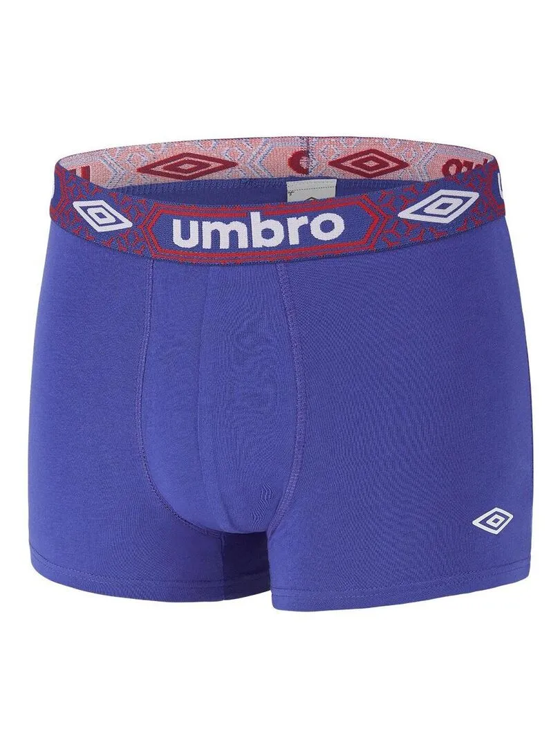 Lot de 4 Boxers coton homme uni ceinture Umbro - Noir