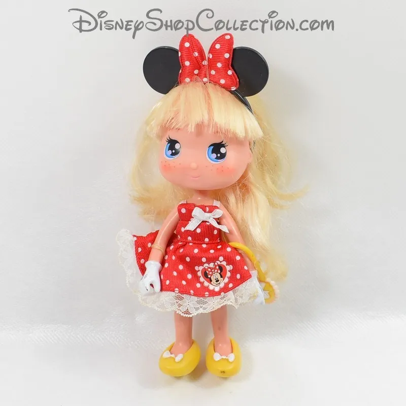 Mini poupée I love Minnie FAMOSA DISNEY blonde robe rouge sac jaune...