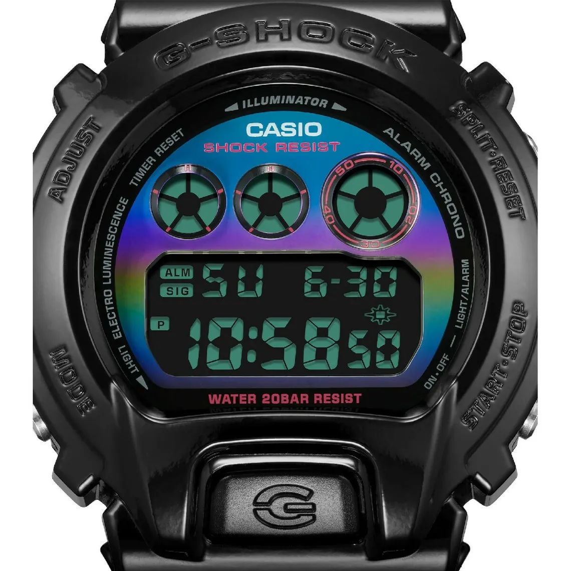 Montre Homme CASIO DW-6900RGB-1ER - Bracelet Tissu Noir Casio - Montre Homme sur MenCorner