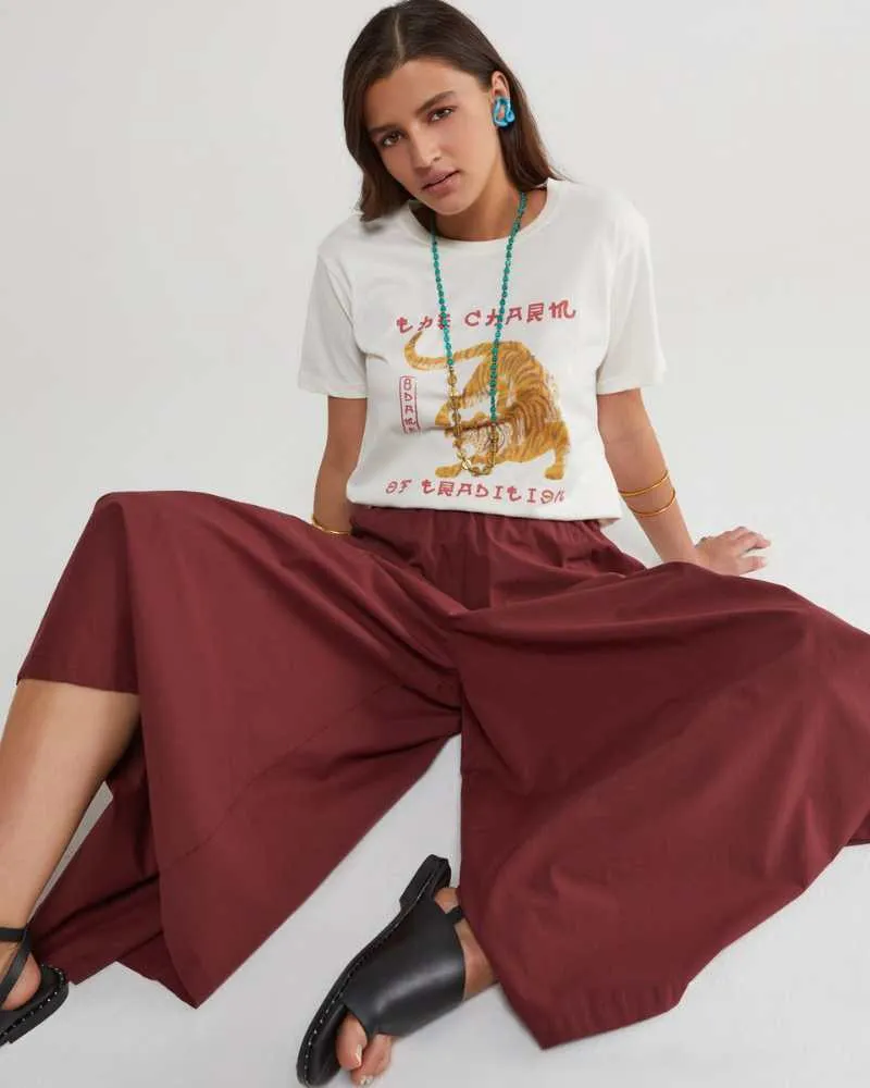 Pantalon culotte en popeline - Ottod'Ame