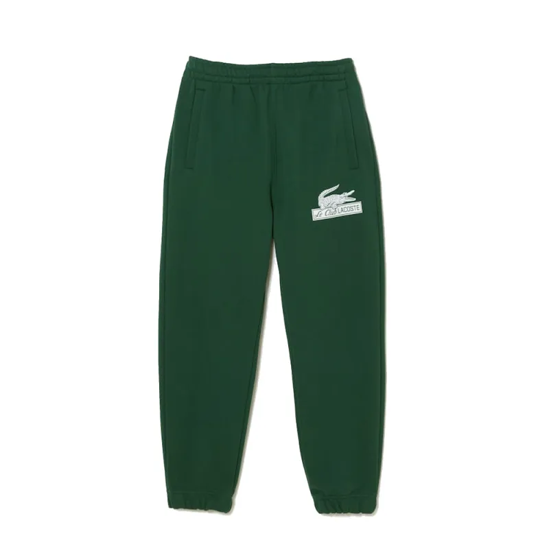 PANTALON DE SURVÊTEMENT HOMME LACOSTE EN COTON BIOLOGIQUE VERT