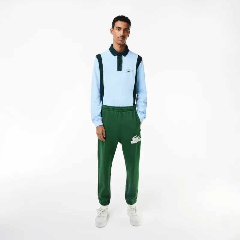 PANTALON DE SURVÊTEMENT HOMME LACOSTE EN COTON BIOLOGIQUE VERT