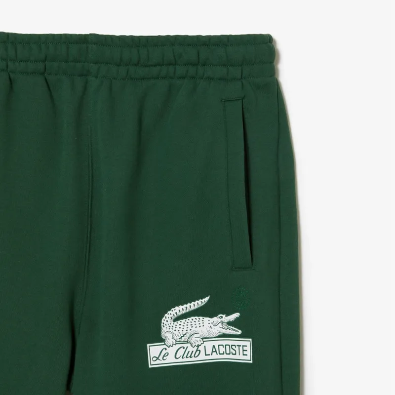 PANTALON DE SURVÊTEMENT HOMME LACOSTE EN COTON BIOLOGIQUE VERT