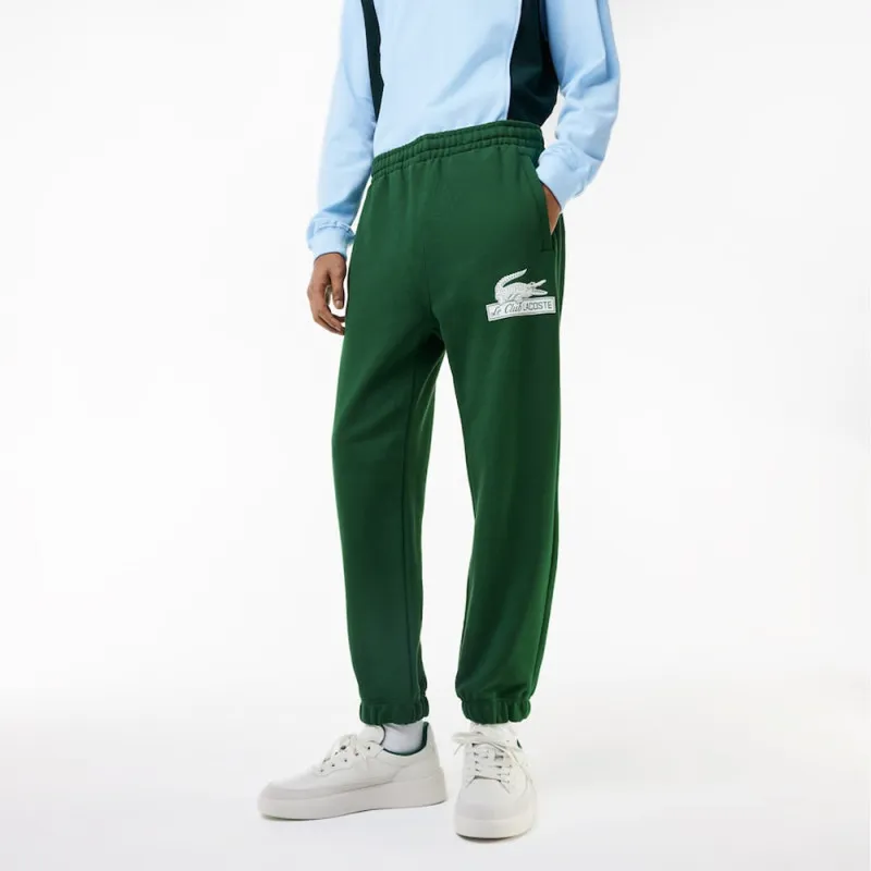 PANTALON DE SURVÊTEMENT HOMME LACOSTE EN COTON BIOLOGIQUE VERT