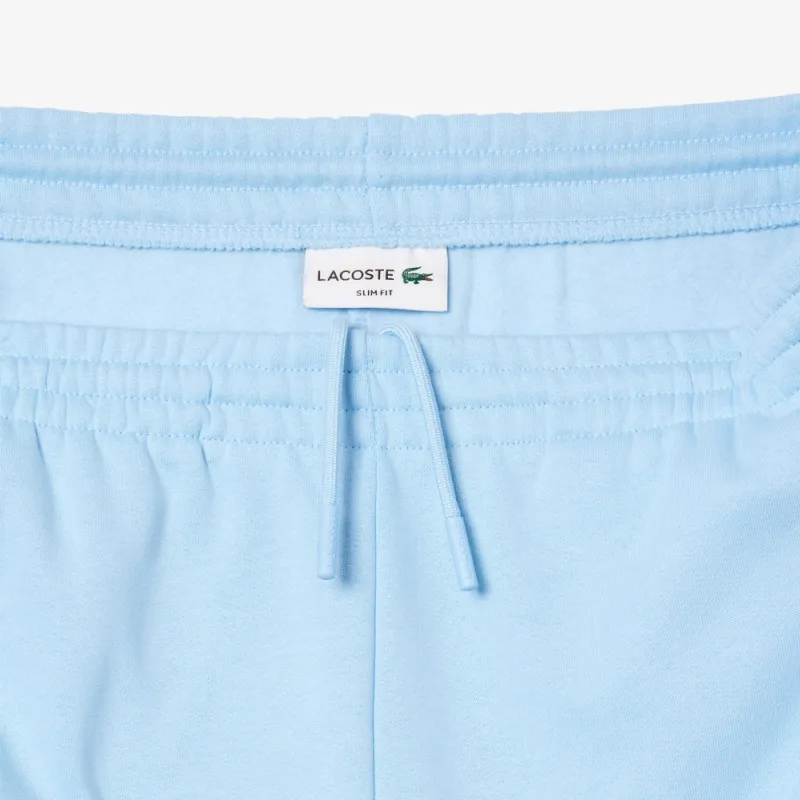 PANTALON DE SURVÊTEMENT HOMME LACOSTE EN MOLLETON DE COTON BIOLOGIQUE BLEU CIEL