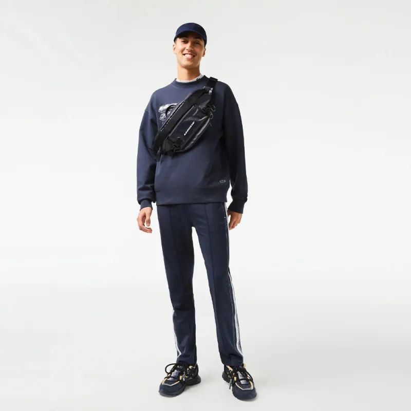 PANTALON DE SURVÊTEMENT HOMME LACOSTE EN PIQUÉ BLEU MARINE