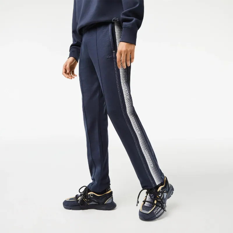 PANTALON DE SURVÊTEMENT HOMME LACOSTE EN PIQUÉ BLEU MARINE