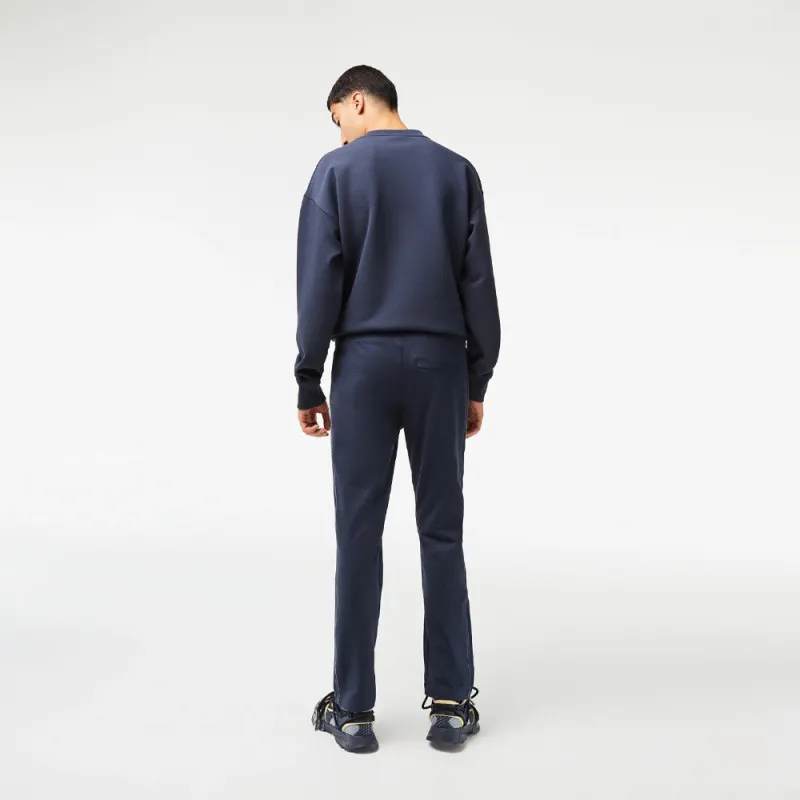 PANTALON DE SURVÊTEMENT HOMME LACOSTE EN PIQUÉ BLEU MARINE