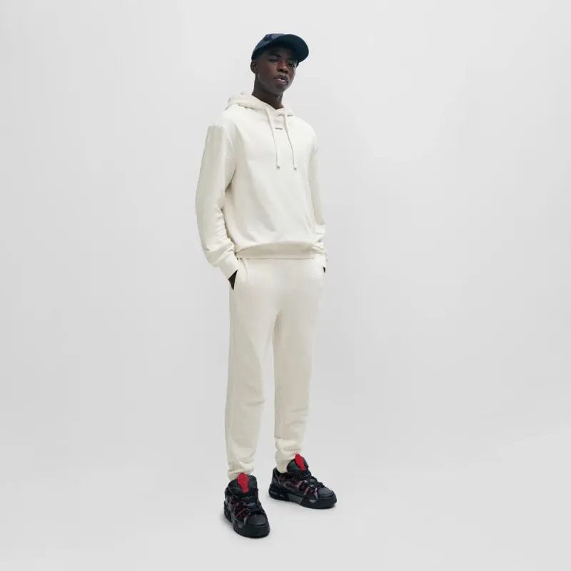 PANTALON DE SURVÊTEMENT HUGO EN COTON ÉPONGE BLANC AVEC LOGO IMPRIMÉ DAYOTE232