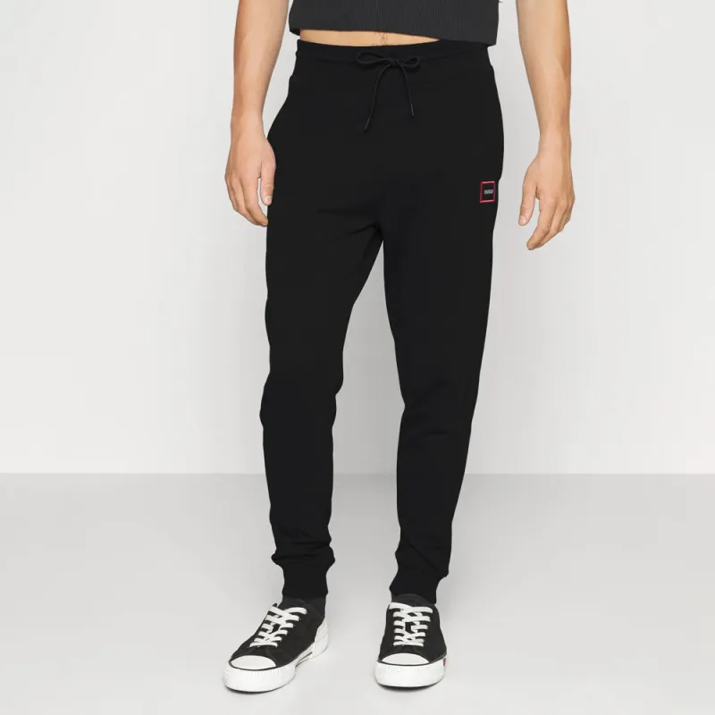 Pantalon de survêtement HUGO DYSSOP en molleton Noir avec Logo