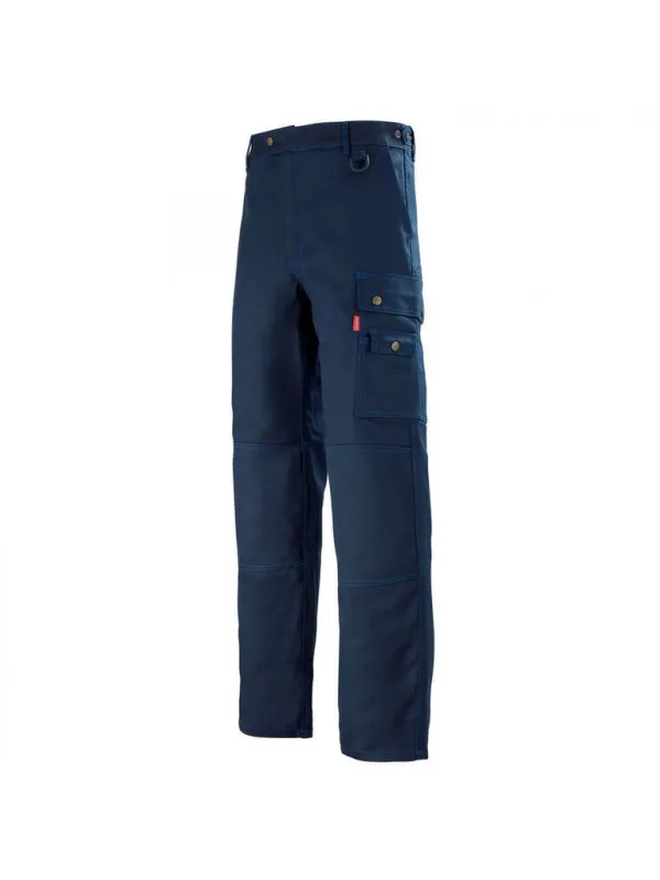 Pantalon de travail Homme bleu marine avec ceinture reglagble