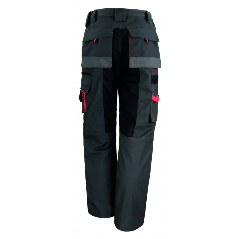 Pantalon de travail multipoches avec renforts à genouillères et zip 65-35 polycoton 270 grs-m2 unisexe Result