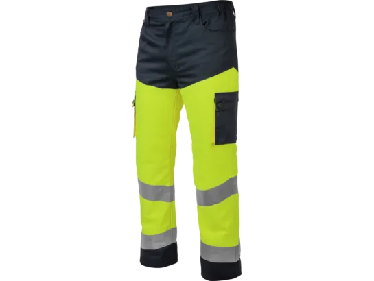 Pantalon de travail Würth MODYF haute-visibilité jaune/marine